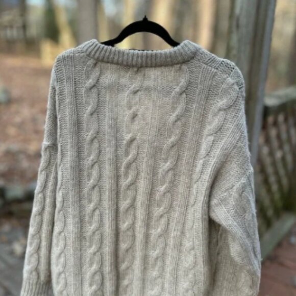 Vintage wool Men's Cream Sweater xl - Picture 5 of 7